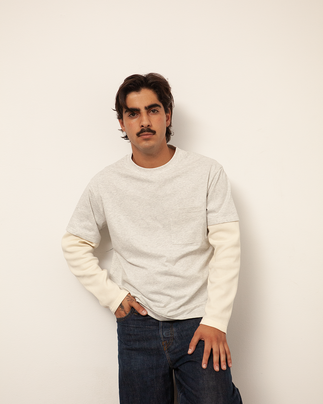 Double Layered Longsleeve - Grey