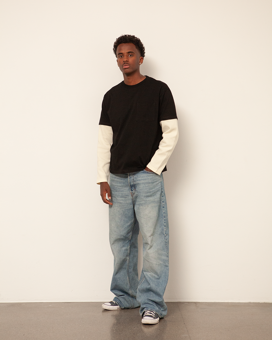 Double Layered Longsleeve - Black