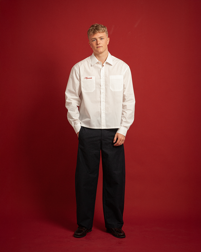 White Shirt - Embroidered Back & Front Logo