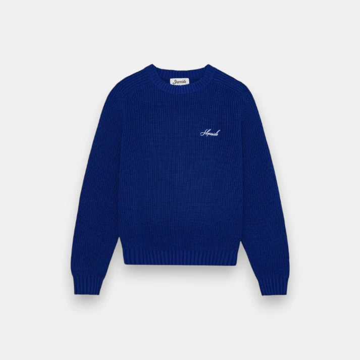 KNIT SWEATER - BLUE