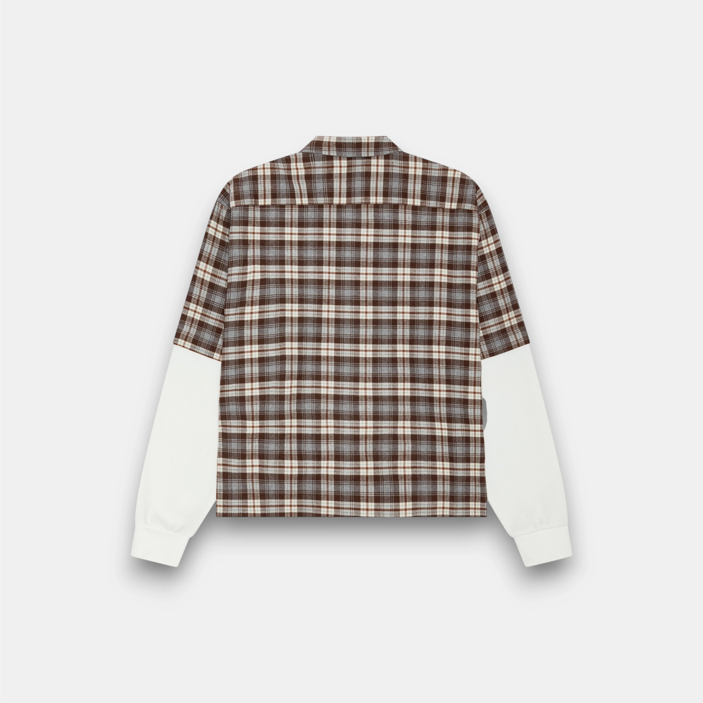 DOUBLED LAYERED SHIRT BROWN